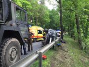 Verkehrsunfall mit eingeklemmter Person
